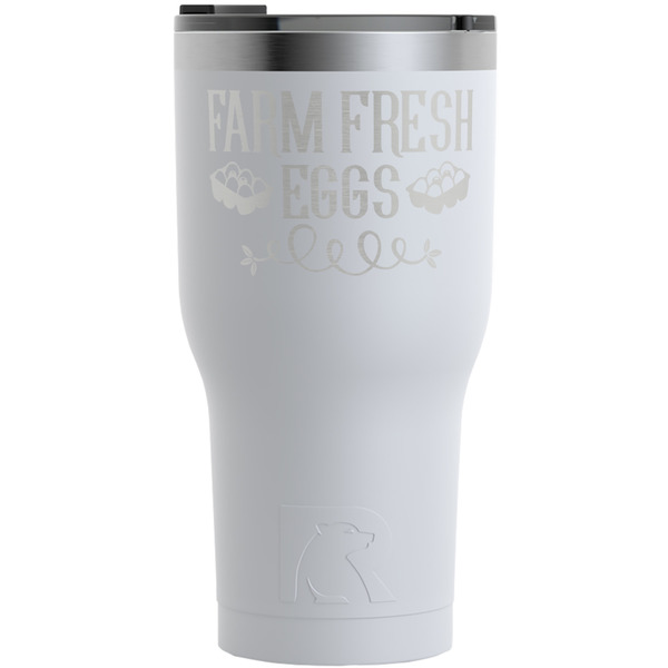 Custom Farm Quotes RTIC Tumbler - White - Engraved Front