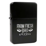 Farm Quotes Windproof Lighter - Black - Double Sided