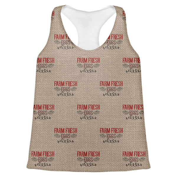 Custom Farm Quotes Womens Racerback Tank Top - X Large