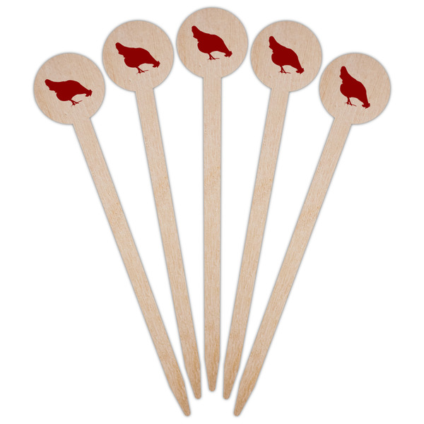 Farm Quotes Wooden 6" Food Pick - Round - Fan View