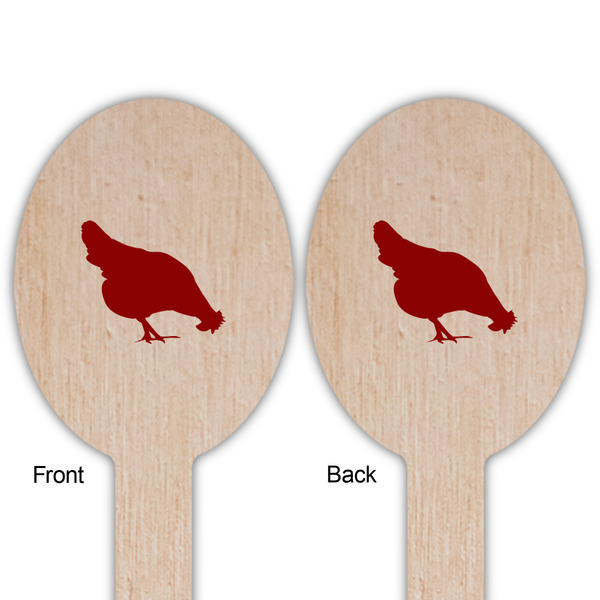 Farm Quotes Wooden Food Pick - Oval - Double Sided - Front & Back