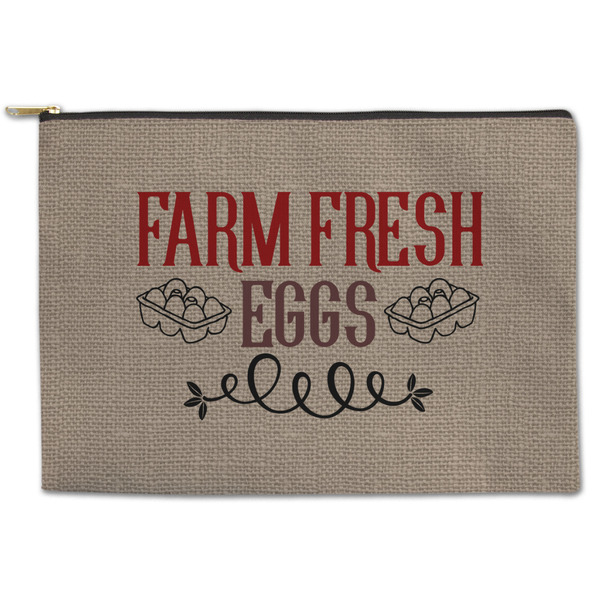 Custom Farm Quotes Zipper Pouch - Large - 12.5"x8.5"