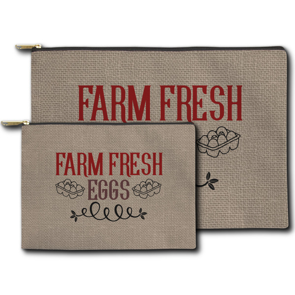 Farm Quotes Zippered Pouches - Size Comparison