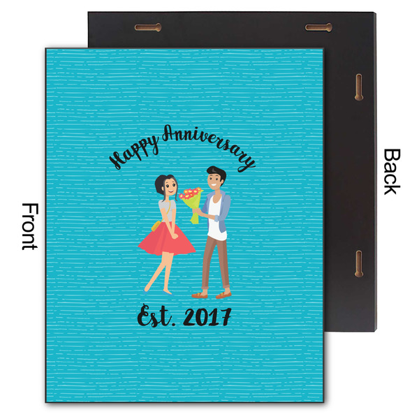 Happy Anniversary 11x14 Wood Print - Front & Back View