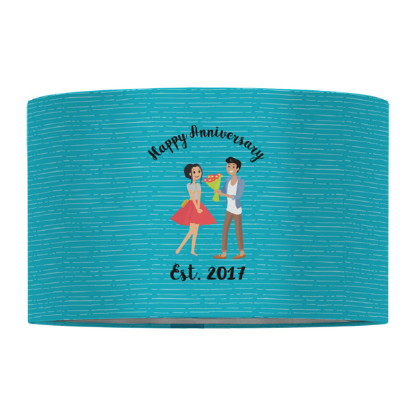 Happy Anniversary 12" Drum Lampshade - FRONT (Fabric)