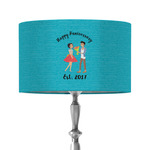 Happy Anniversary 12" Drum Lamp Shade - Fabric (Personalized)