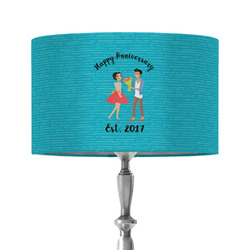 Happy Anniversary 12" Drum Lamp Shade - Fabric (Personalized)