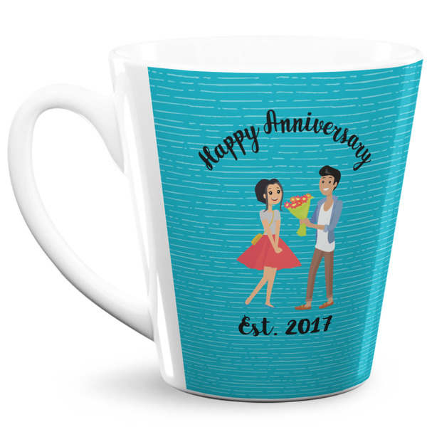 Custom Happy Anniversary 12 Oz Latte Mug (Personalized)