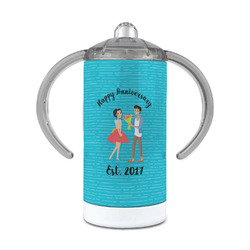 Happy Anniversary 12 oz Stainless Steel Sippy Cup (Personalized)