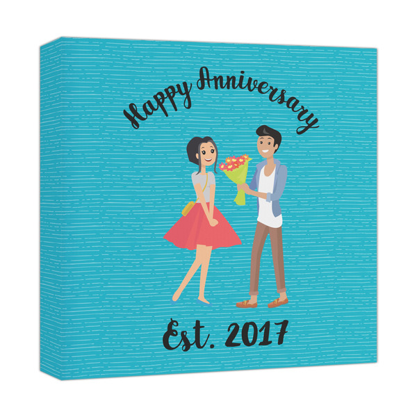 Custom Happy Anniversary Canvas Print - 12x12 (Personalized)