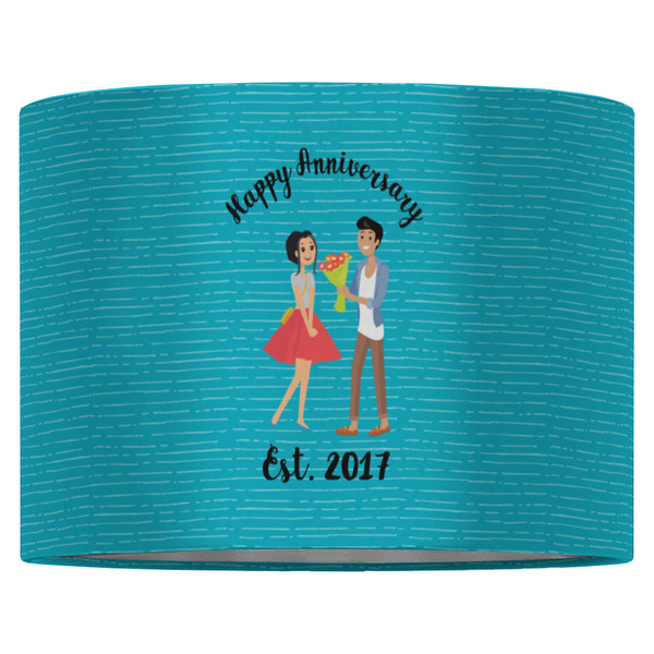 Happy Anniversary 16" Drum Lampshade - FRONT (Fabric)