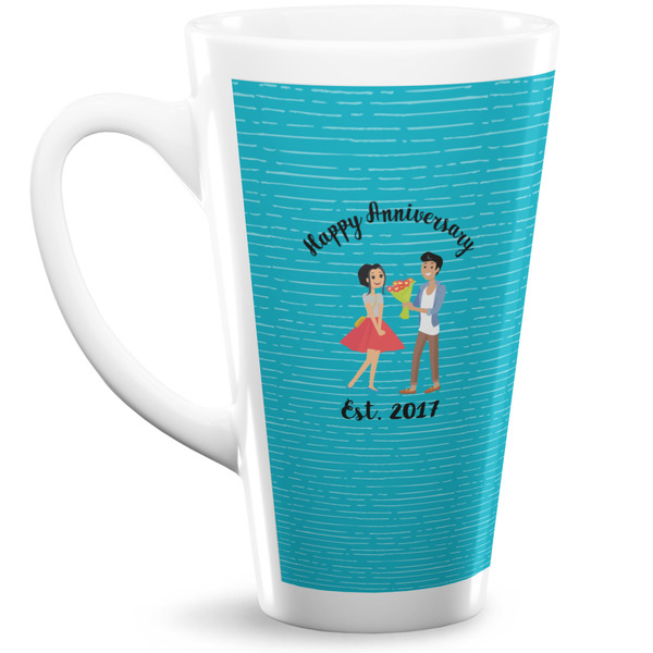 Custom Happy Anniversary 16 Oz Latte Mug (Personalized)