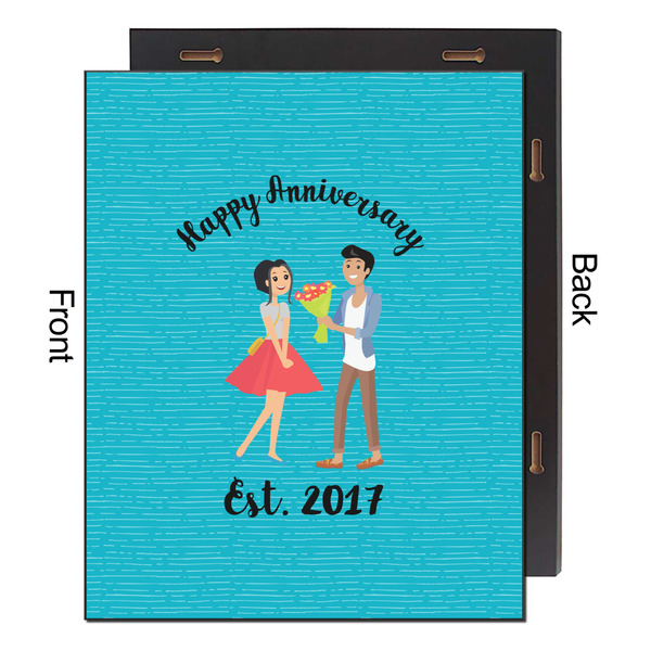Happy Anniversary 16x20 Wood Print - Front & Back View