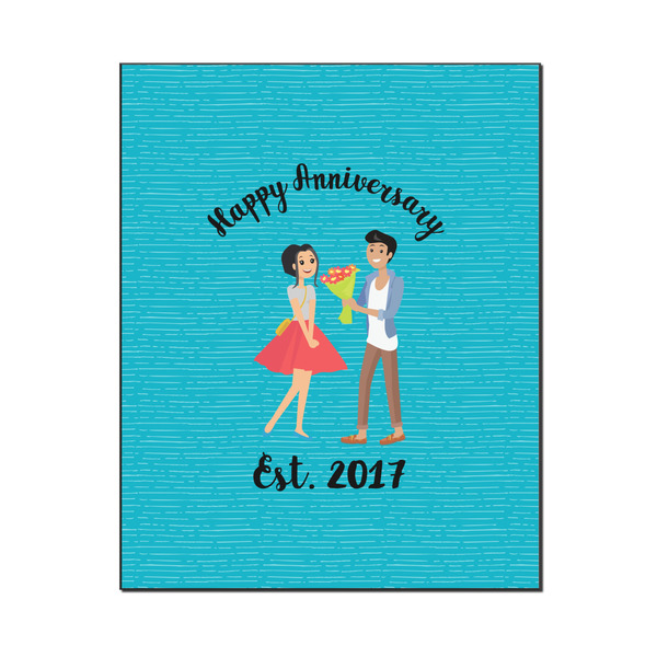 Custom Happy Anniversary Wood Print - 16x20 (Personalized)