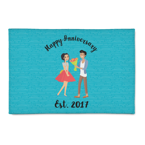 Custom Happy Anniversary 2' x 3' Indoor Area Rug (Personalized)