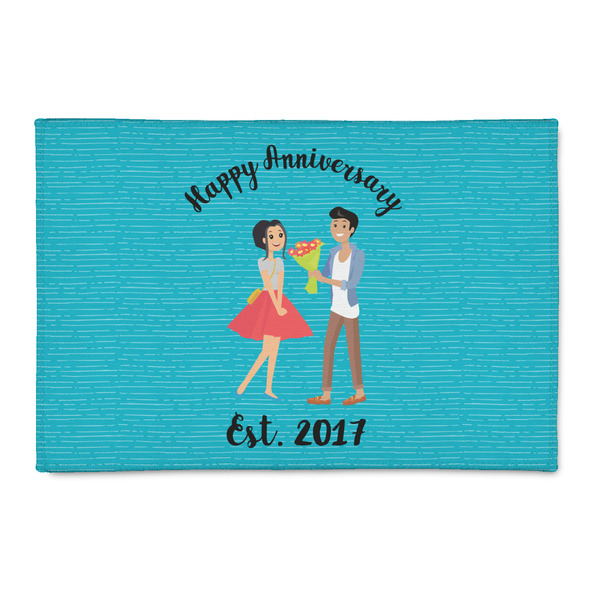 Custom Happy Anniversary 2' x 3' Patio Rug (Personalized)