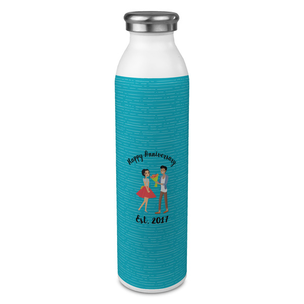 Custom Happy Anniversary 20oz Stainless Steel Water Bottle - Full Print (Personalized)