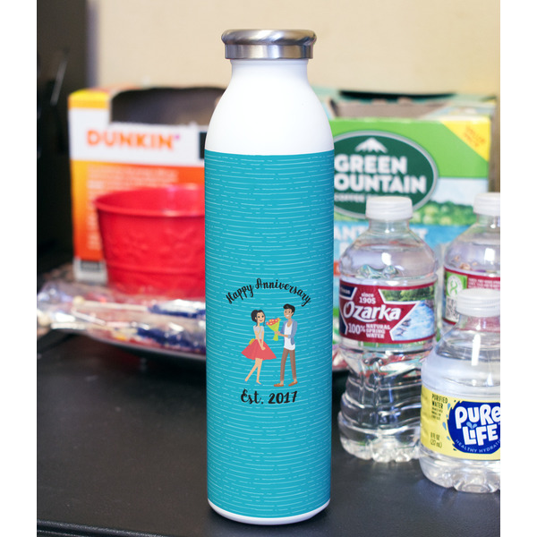 Happy Anniversary 20oz Water Bottles - Full Print - In Context