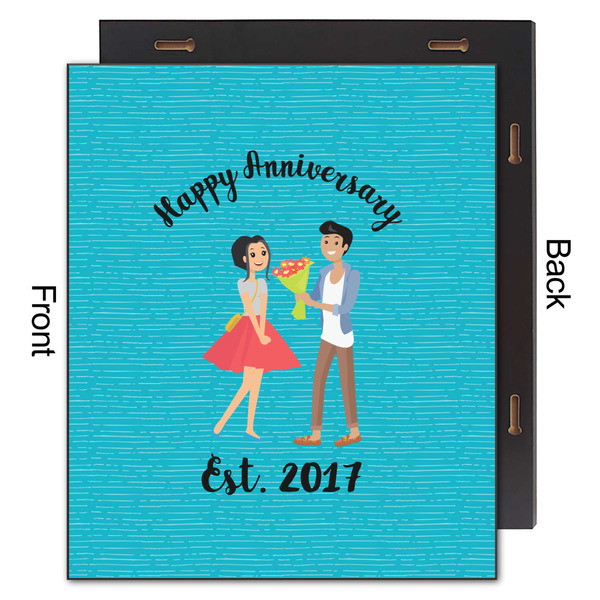 Happy Anniversary 20x24 Wood Print - Front & Back View