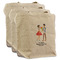 Happy Anniversary 3 Reusable Cotton Grocery Bags - Front View