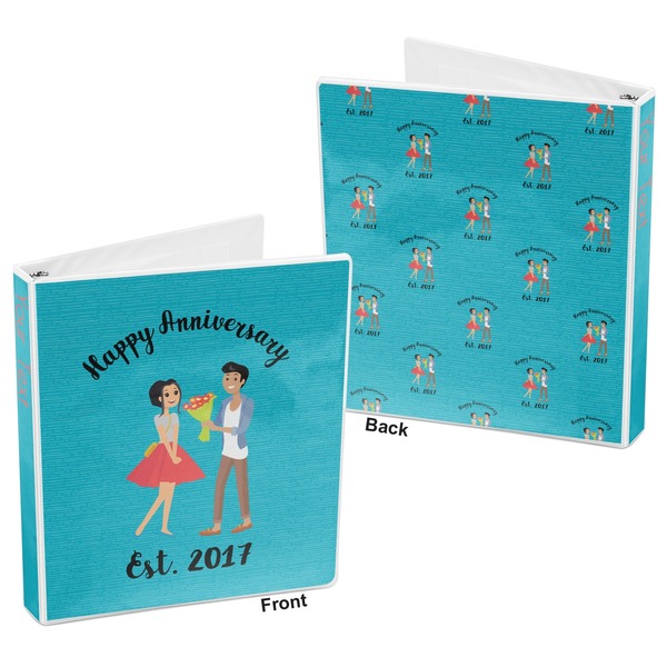Happy Anniversary 3-Ring Binder Front and Back