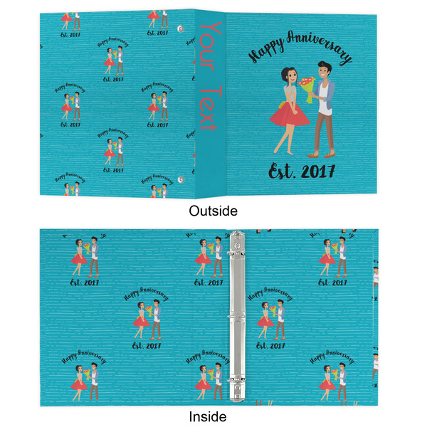 Happy Anniversary 3 Ring Binders - Full Wrap - 1" - APPROVAL
