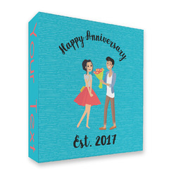 Happy Anniversary 3 Ring Binder - Full Wrap - 2" (Personalized)