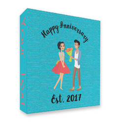 Happy Anniversary 3 Ring Binder - Full Wrap (Personalized)