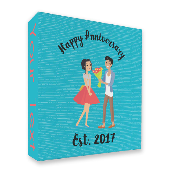 Custom Happy Anniversary 3 Ring Binder - Full Wrap - 2" (Personalized)