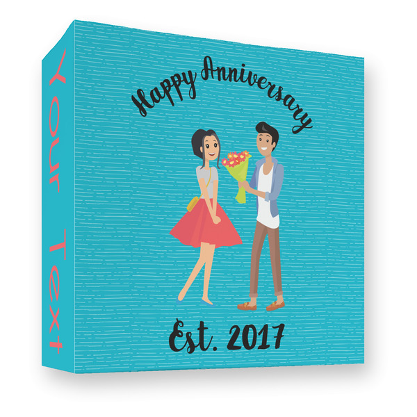 Custom Happy Anniversary 3 Ring Binder - Full Wrap - 3" (Personalized)