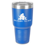 Happy Anniversary 30 oz Stainless Steel Tumbler - Royal Blue - Single-Sided (Personalized)