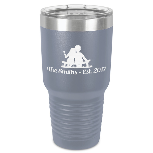 Custom Happy Anniversary 30 oz Stainless Steel Tumbler - Grey - Single-Sided (Personalized)