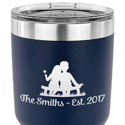 Happy Anniversary 30 oz Stainless Steel Tumbler - Navy - Double Sided (Personalized)