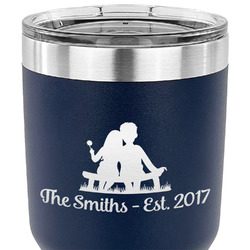 Happy Anniversary 30 oz Stainless Steel Tumbler - Navy - Single Sided (Personalized)