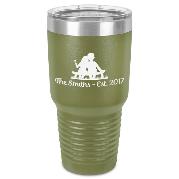 Custom Happy Anniversary 30 oz Stainless Steel Tumbler - Olive - Single-Sided (Personalized)