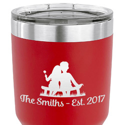 Happy Anniversary 30 oz Stainless Steel Tumbler - Red - Double Sided (Personalized)