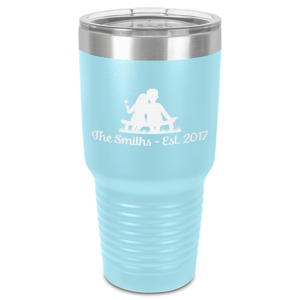 Custom Happy Anniversary 30 oz Stainless Steel Tumbler - Teal - Single-Sided (Personalized)