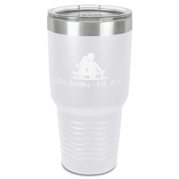 Custom Happy Anniversary 30 oz Stainless Steel Tumbler - White - Single-Sided (Personalized)