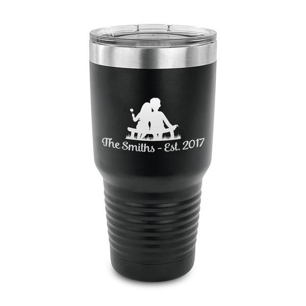 Custom Happy Anniversary 30 oz Stainless Steel Tumbler - Black - Single Sided (Personalized)
