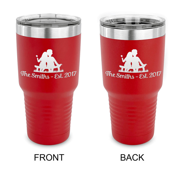 Custom Happy Anniversary 30 oz Stainless Steel Tumbler - Red - Double Sided (Personalized)