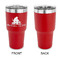 Happy Anniversary 30 oz Stainless Steel Ringneck Tumblers - Red - Single Sided - APPROVAL