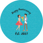 Happy Anniversary Multipurpose Round Labels - 4" (Personalized)