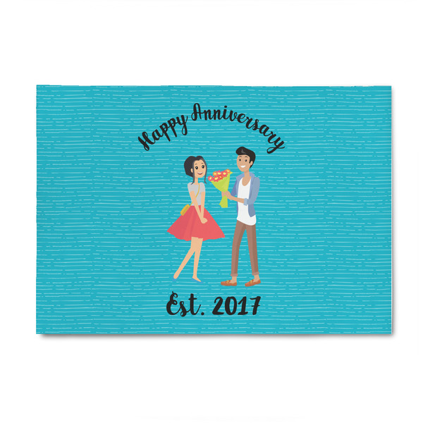Custom Happy Anniversary 4' x 6' Indoor Area Rug (Personalized)