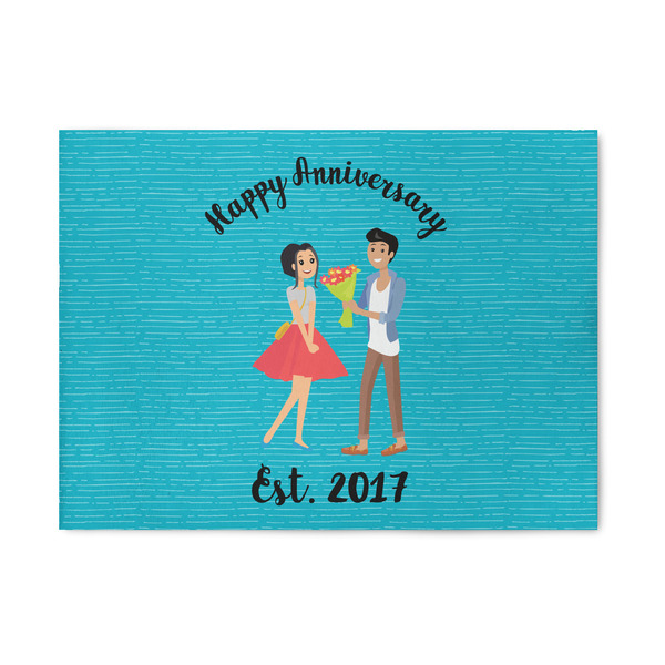Custom Happy Anniversary 5' x 7' Indoor Area Rug (Personalized)