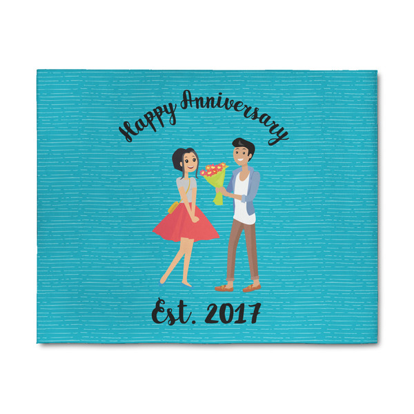 Custom Happy Anniversary 8' x 10' Indoor Area Rug (Personalized)