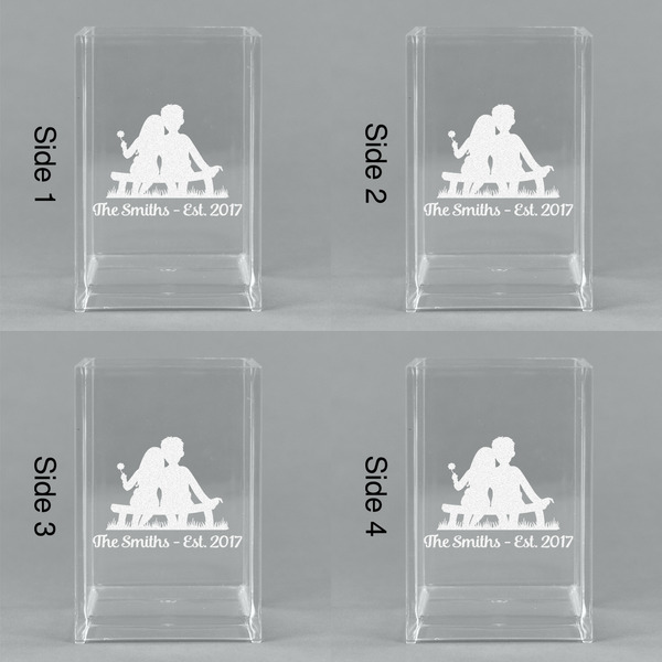 Happy Anniversary Acrylic Pen Holder - All Sides