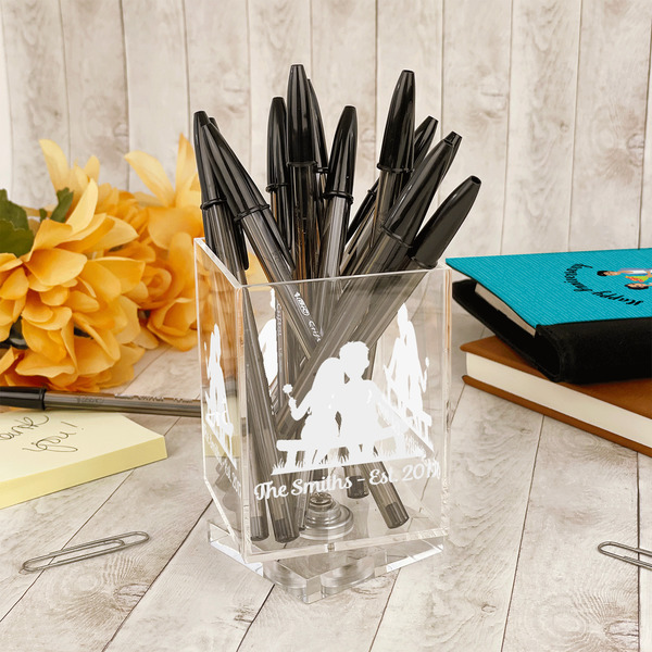 Happy Anniversary Acrylic Pencil Holder - IN CONTEXT