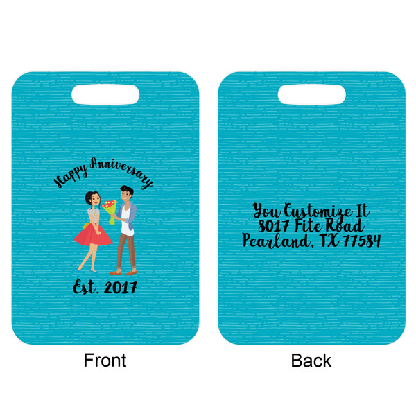 Happy Anniversary Aluminum Luggage Tag (Front + Back)
