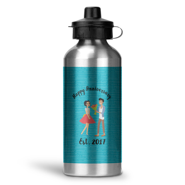 Custom Happy Anniversary Water Bottles - 20 oz - Aluminum (Personalized)