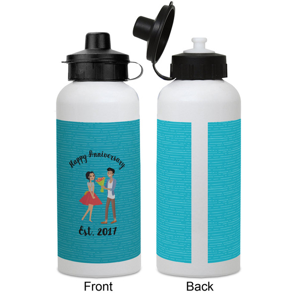 Happy Anniversary Aluminum Water Bottle - White APPROVAL